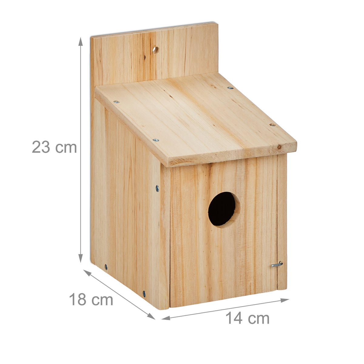 NISTKASTEN - Hellbraun, Holz (14/23/18cm) - Relaxdays