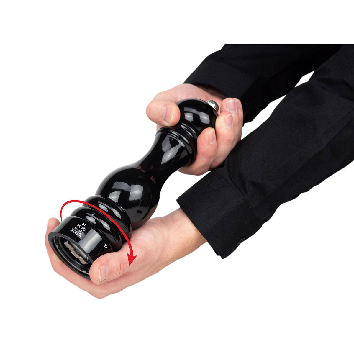 PFEFFERMÜHLE Paris uSelect 22cm Buchenholz Schwarz Stahlmahlwerk - Schwarz, Holz (5.9/22/5.9cm) - PEUGEOT