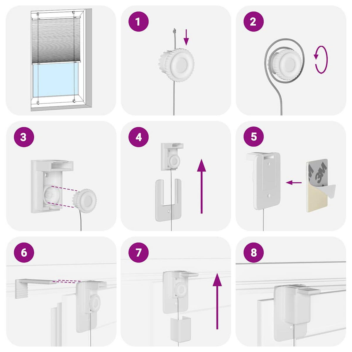 PLISSEE 75/100 cm Stoffbreite 74,4 cm aus Polyester Weiß - Weiß, Textil (75/100cm) - vidaXL