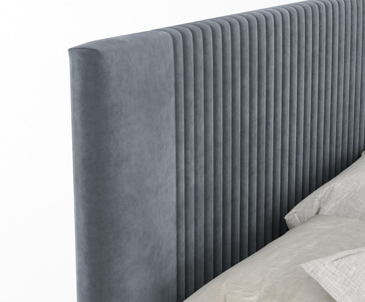 BOXSPRINGBETT Bergamo Grau 180/200 cm - Schwarz/Grau, Holz/Holzwerkstoff (180/200cm) - Maison de Reve