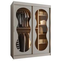 SCHWEBETÜRENSCHRANK 200/150/62 2-türig - Kaschmir, Holz (150/200/62cm) - Abiks Möbel