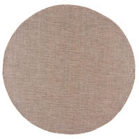 TEPPICH Braun In-Outdoor Einfarbig - Rund, Kurzflor, Modern, Minimalistisch - 200 x 200 cm - Blau/Braun, Textil (200/200cm) - Mazovia