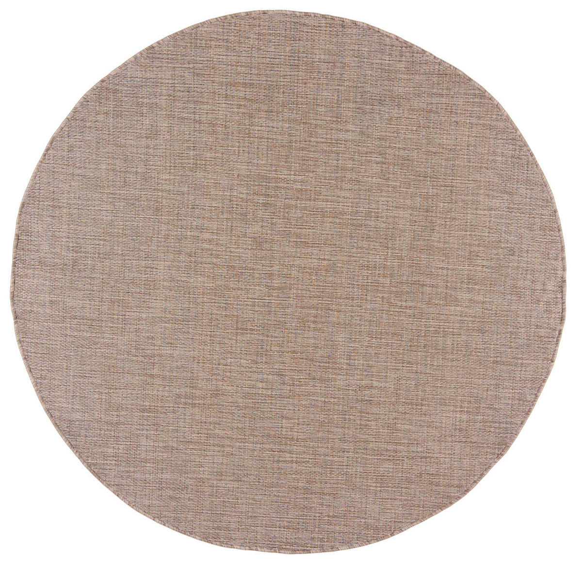 TEPPICH Braun In-Outdoor Einfarbig - Rund, Kurzflor, Modern, Minimalistisch - 200 x 200 cm - Blau/Braun, Textil (200/200cm) - Mazovia