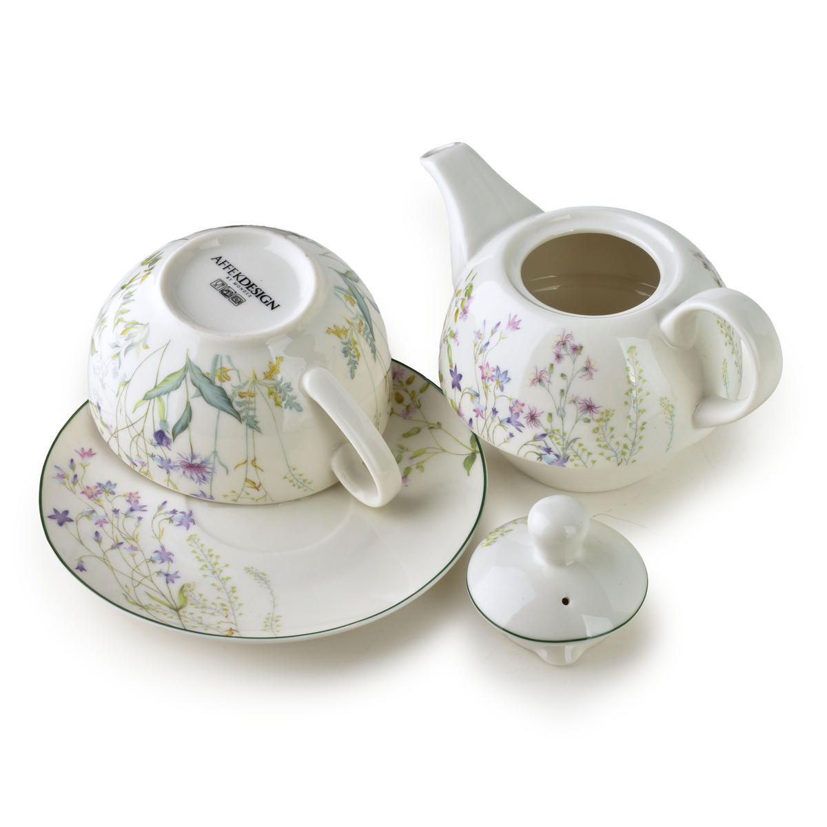 TEEKANNE Faccia weiß 17/17/22 cm Porzellan - Weiß, Keramik (0.7L) - Mondex