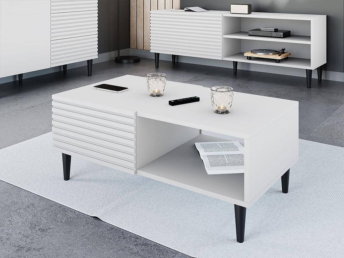 COUCHTISCH nakomo - Weiß, Holz (41/41/52cm) - Habitat Garten