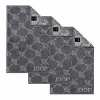 GÄSTETUCH Unisex Classic Frottier Anthrazit 3er Pack Baumwolle - Anthrazit, Textil (200/135cm) - Joop!