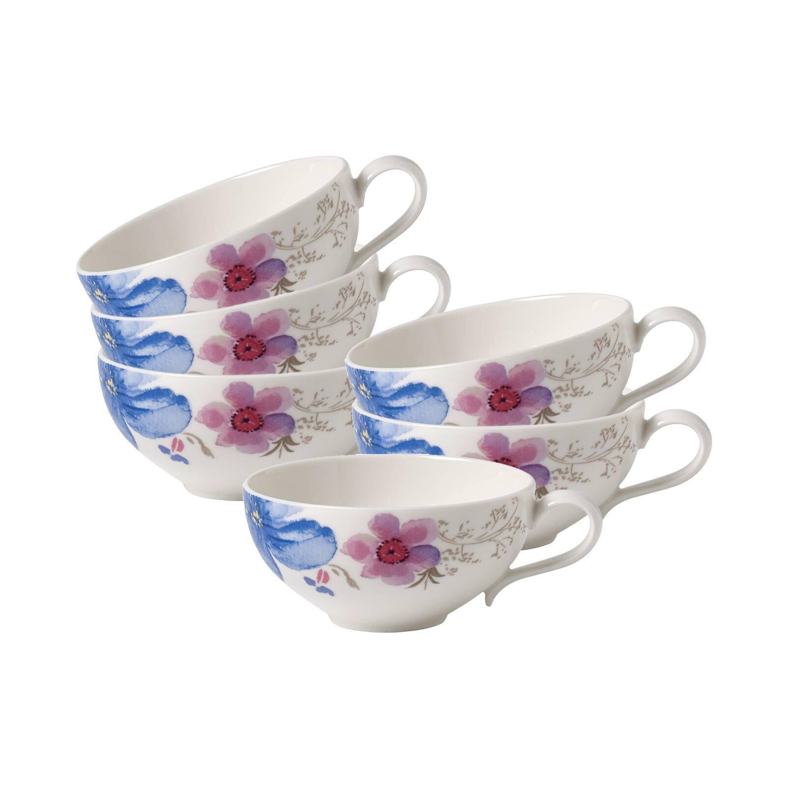 TEETASSEN Mariefleur Gris Basic bunt 120 ml 6er Set - Multicolor, Keramik (0.12L) - Villeroy & Boch