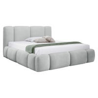 POLSTERBETT Bianco Boucle - Hellgrau, Holz/Textil (120/200cm) - MIRJAN24