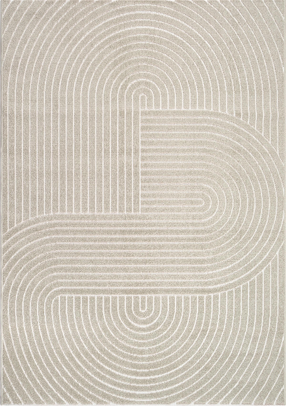 TEPPICH Outdoor Geometrisch MEZEN Polypropylen Beige 240 x 340 cm - Beige, Textil (240/340cm) - KADIMA DESIGN