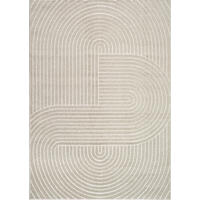 TEPPICH Outdoor Geometrisch MEZEN Polypropylen Beige 140 x 200 cm - Beige, Textil (140/200cm) - KADIMA DESIGN