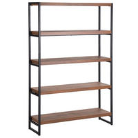 REGAL 4 Fächer Tifton - Dunkelbraun, Holzwerkstoff (100/155/30cm) - Beliani