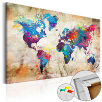 PINNWANDBILDER Bunt 90/60 cm - Multicolor, Naturmaterialen/Textil (90/60cm) - KUNSTLOFT