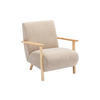 SESSEL - Stoff & Holz - Beige - JULOMO - Beige, Textil (82/81/70cm) - Vente-Unique