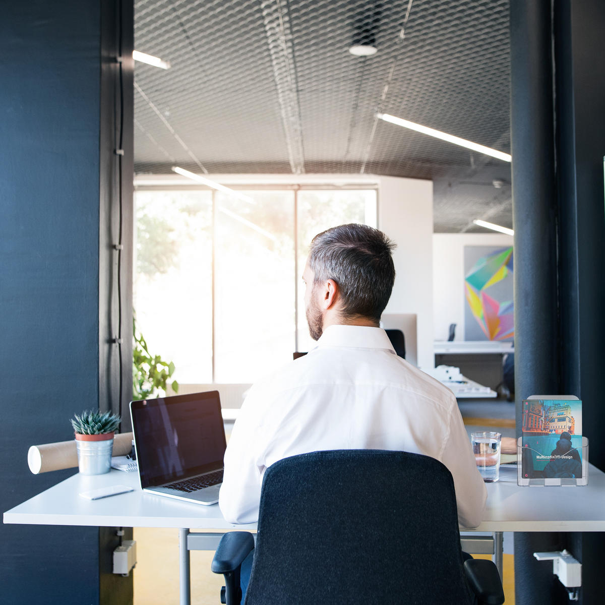 FLYER Aufsteller - Transparent, Kunststoff (17.5/20/8.5cm) - Relaxdays