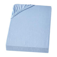 SPANNBETTLAKEN-BOXSPRINGBETT 90x200 - 100x200 Jersey Spannbetttuch 100% Baumwolle, Bettlaken Uni Hellblau - Hellblau, Textil (100/200cm) - Carpe Sonno