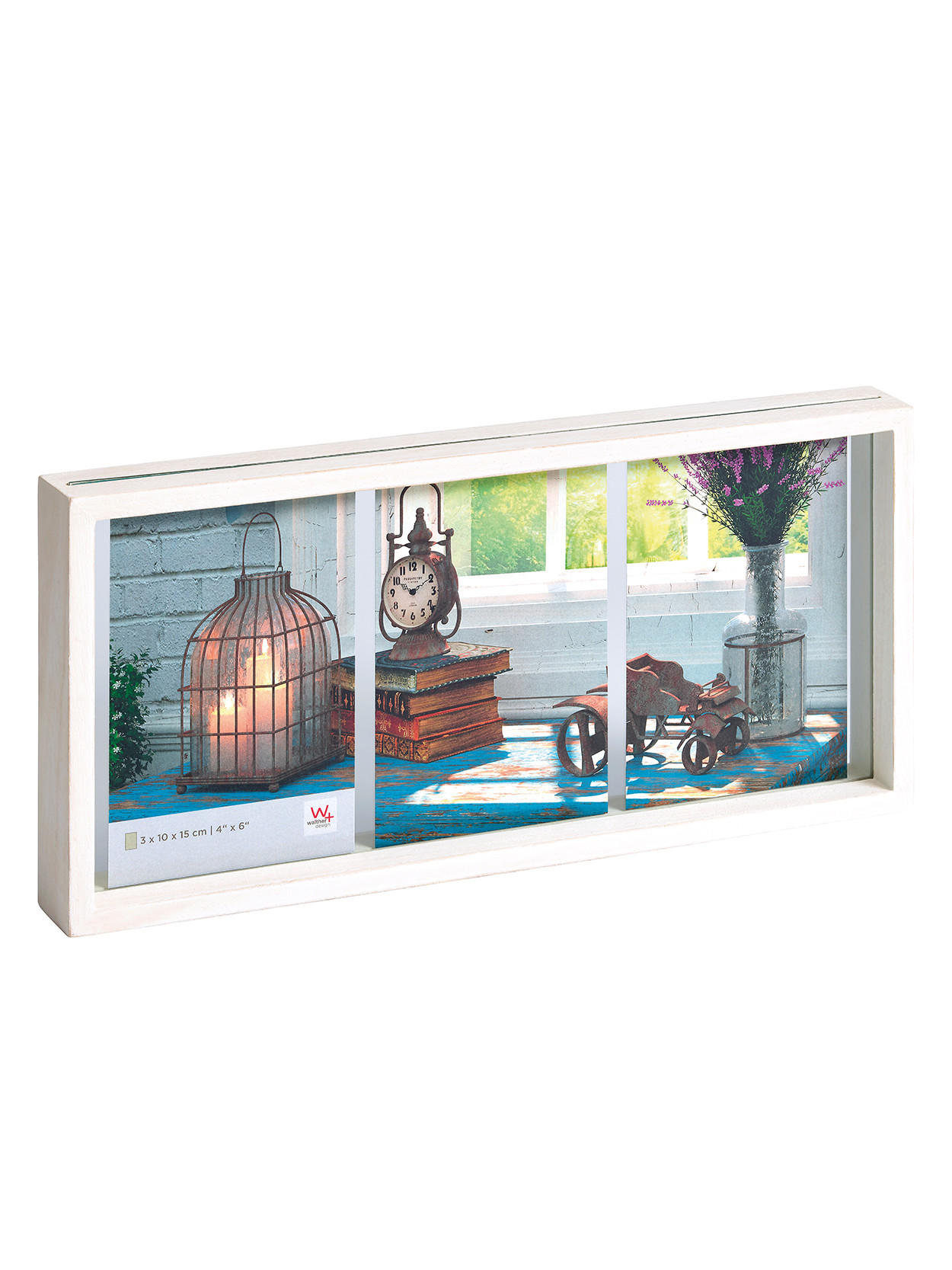 BILDERRAHMEN Rustic Galerier., 3 x 10x15 cm, weiss - Weiß, Holzwerkstoff (36/17/4cm) - EMIX24