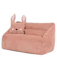 KINDERSITZSACK Sofa Cecilia mit Animalkissen - Pink, Textil (95/50/55cm) - icon