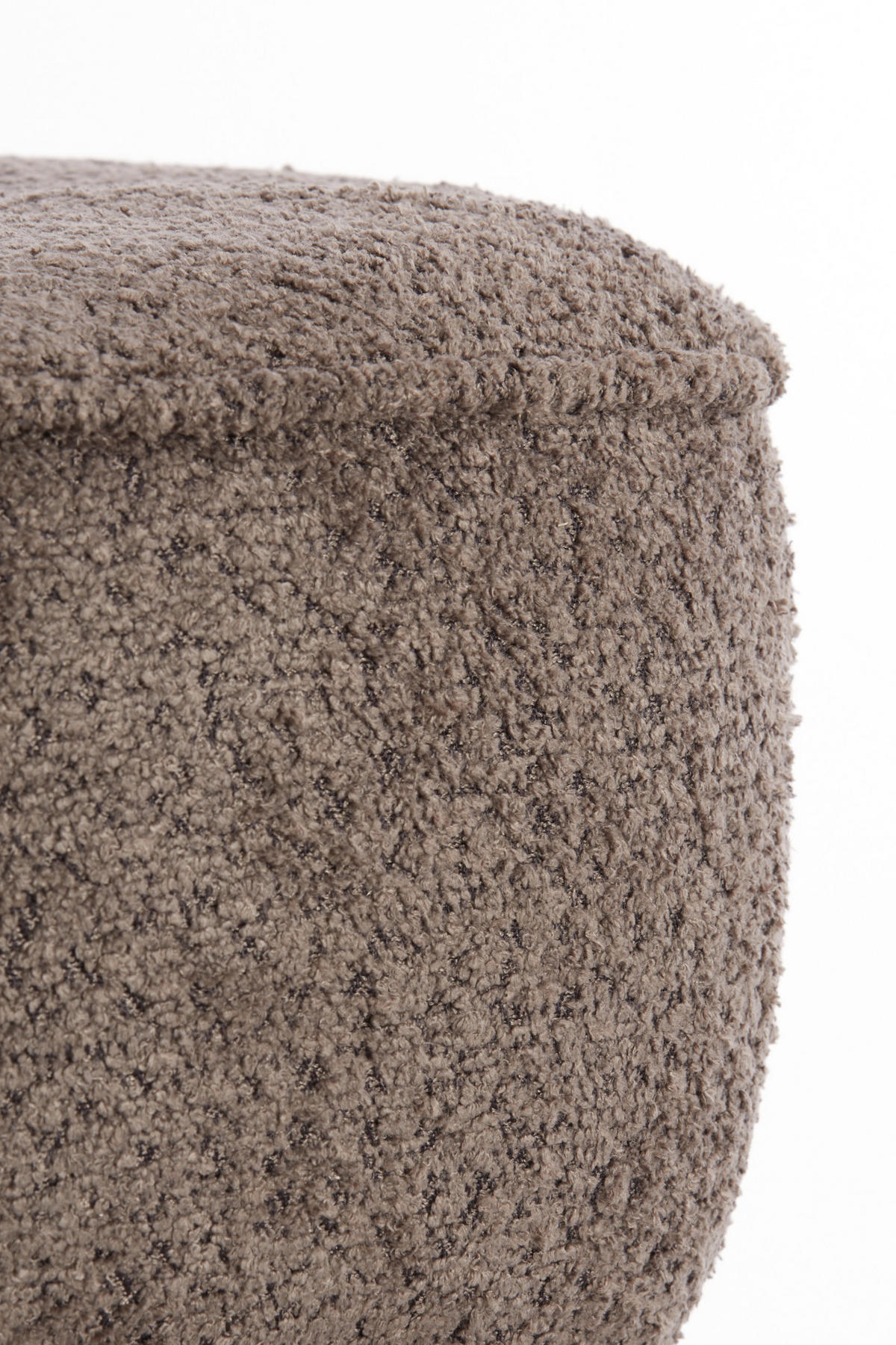 POUF Leyla Braun Ø40/46 cm - Braun, Holz (40/46/40cm) - Light & Living