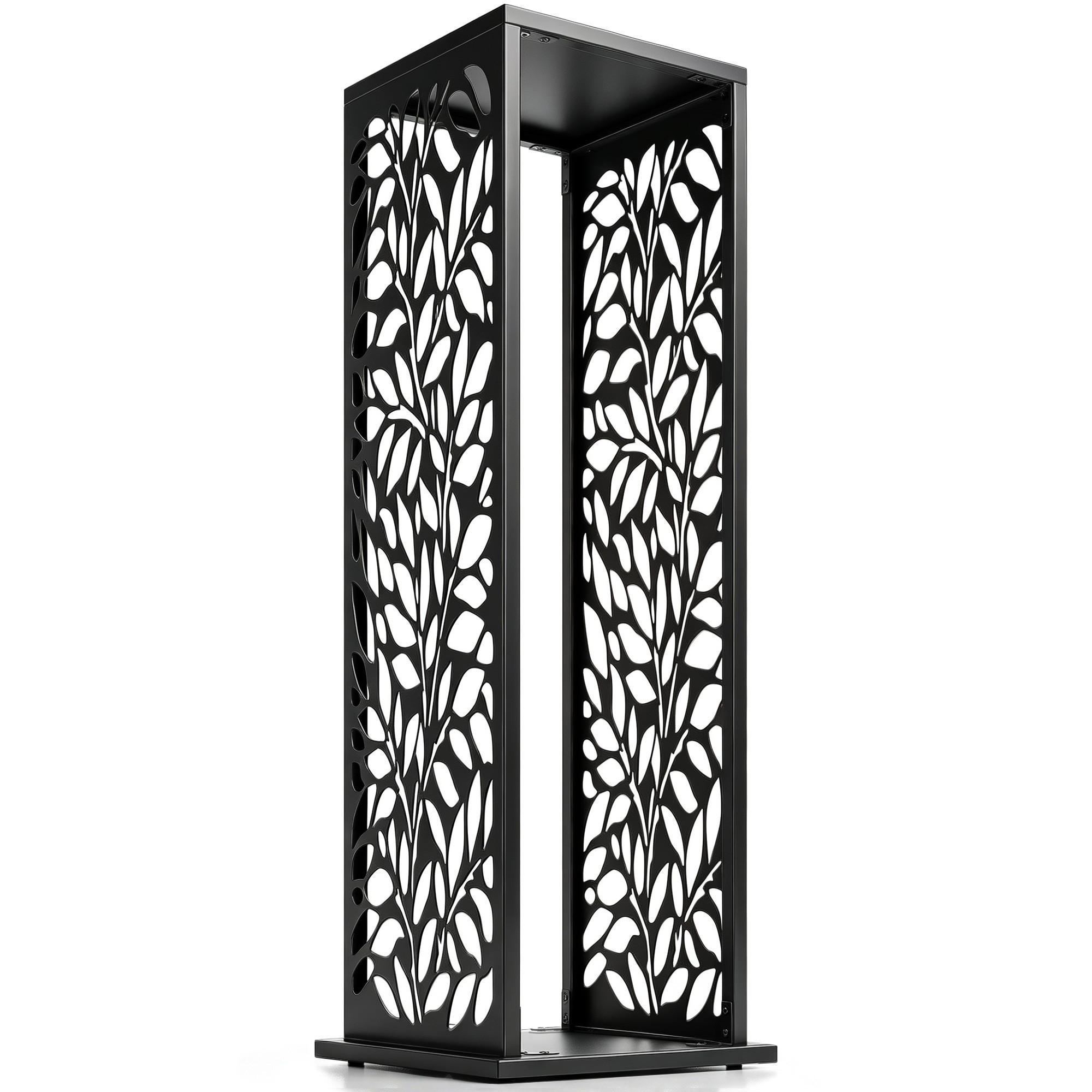 Outsunny Brennholzregal Schwarz 38x112x38 cm