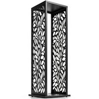 BRENNHOLZREGAL Verzinkter Stahl Schwarz - Schwarz, Metall (38/112/38cm) - Outsunny