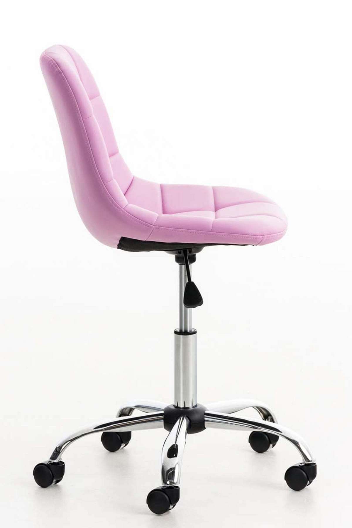 BÜROSTUHL Emily, Kunstleder Pink - Rosa, Textil/Metall (55/91/55cm) - TPFLiving