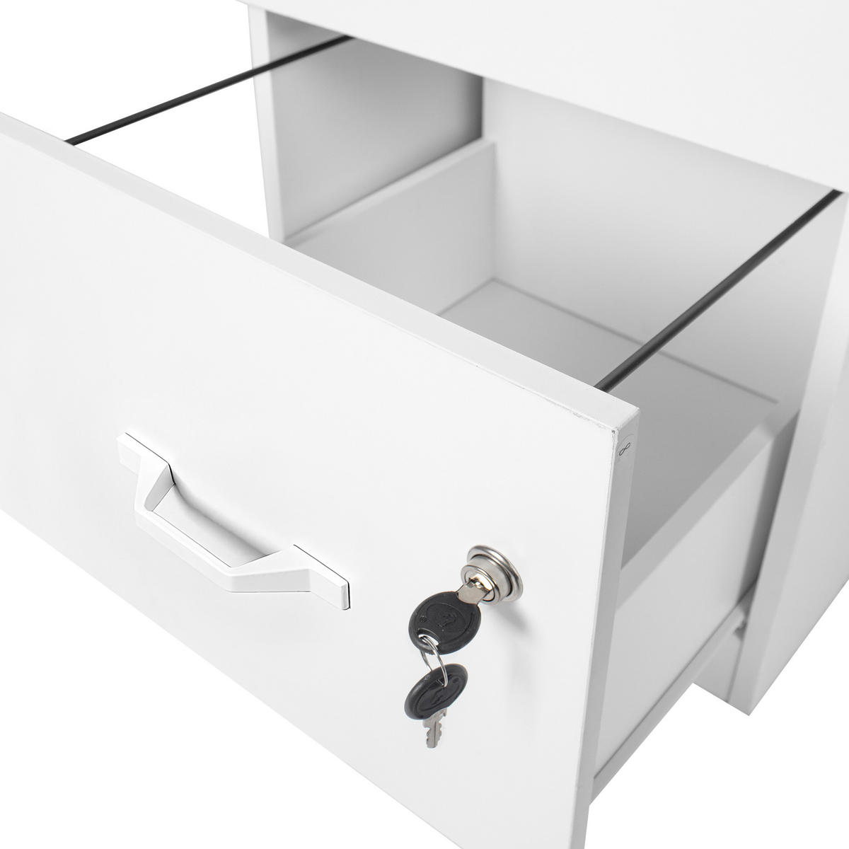 AKTENSCHRANK - Weiß, Holzwerkstoff/Metall (40/103/40cm) - Relaxdays