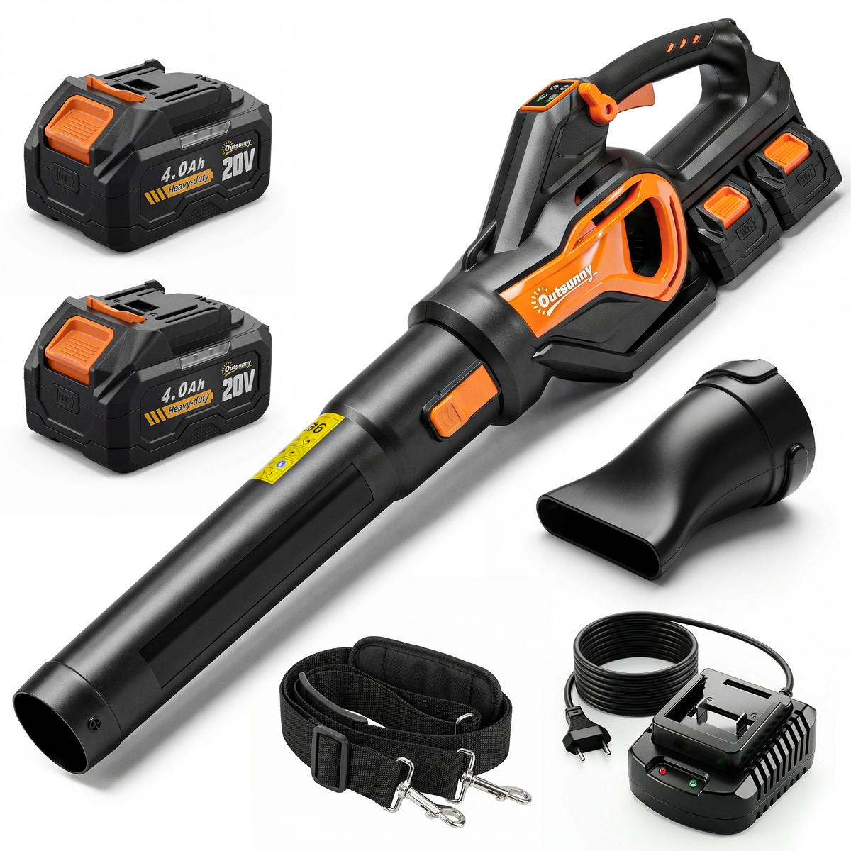 LAUBSAUGER DE-10274 20V kabellos mit Turbo-Boost Schwarz - Schwarz, Kunststoff (22/16/102cm) - ComfortXL