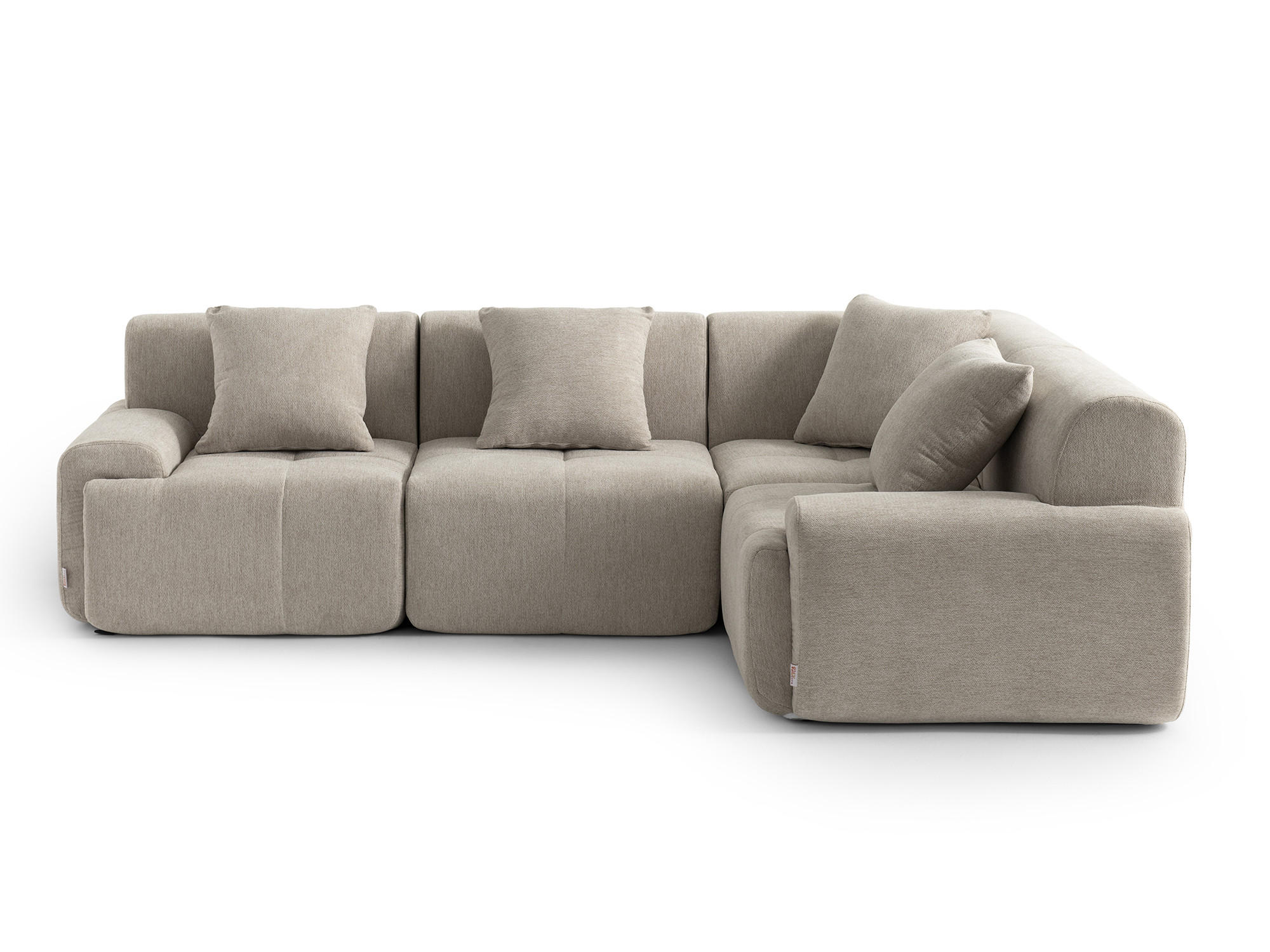 ECKSOFA Chenille Sandbeige - Sandfarben, Textil (260/185cm) - MILYsofa