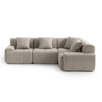 ECKSOFA Chenille Sandbeige - Sandfarben, Textil (260/185cm) - MILYsofa