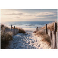 FOTOTAPETE Strand Meer Beige 200x140 cm - Multicolor, Papier (200/140cm) - Wallarena
