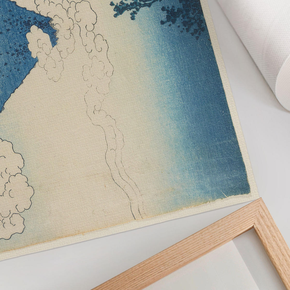 POSTER - 59x42 cm (A2) - Hokusai - Mishima High Road - Blau, Textil (59.4/42/0.1cm) - TULUP
