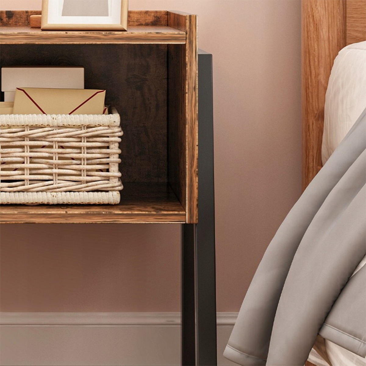 NACHTTISCH, braun 43,5/25/51 cm - Braun, Holzwerkstoff (43.5/51/35cm)