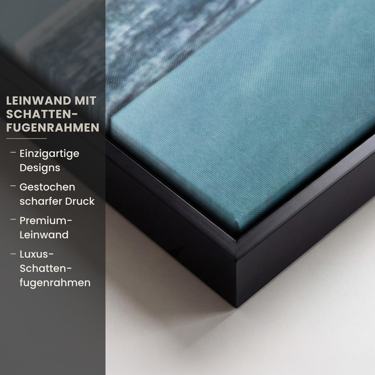 LEINWAND Bilder mit Rahmen - Natur - Berge - Schnee - Wald - Boot - 90x140 - Hellgrün, Textil (90/140cm) - MuchoWow