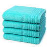 HANDTUCH Vienna Style Supersoft 4er-Set - Türkis, Textil (50/100cm) - Vossen