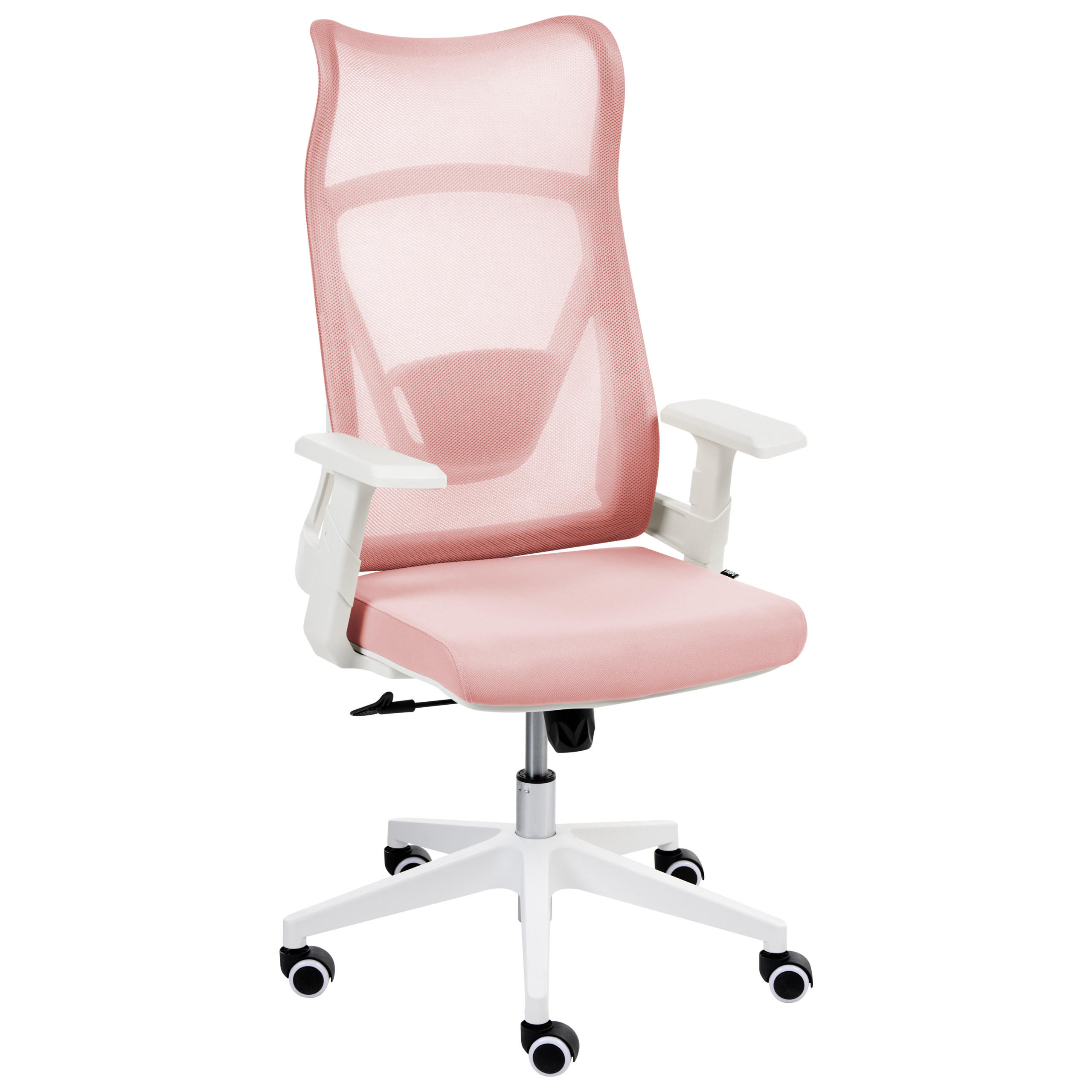 BÜROSTUHL Pastellrosa Bard - Pink, Textil (50/113/66cm) - Beliani