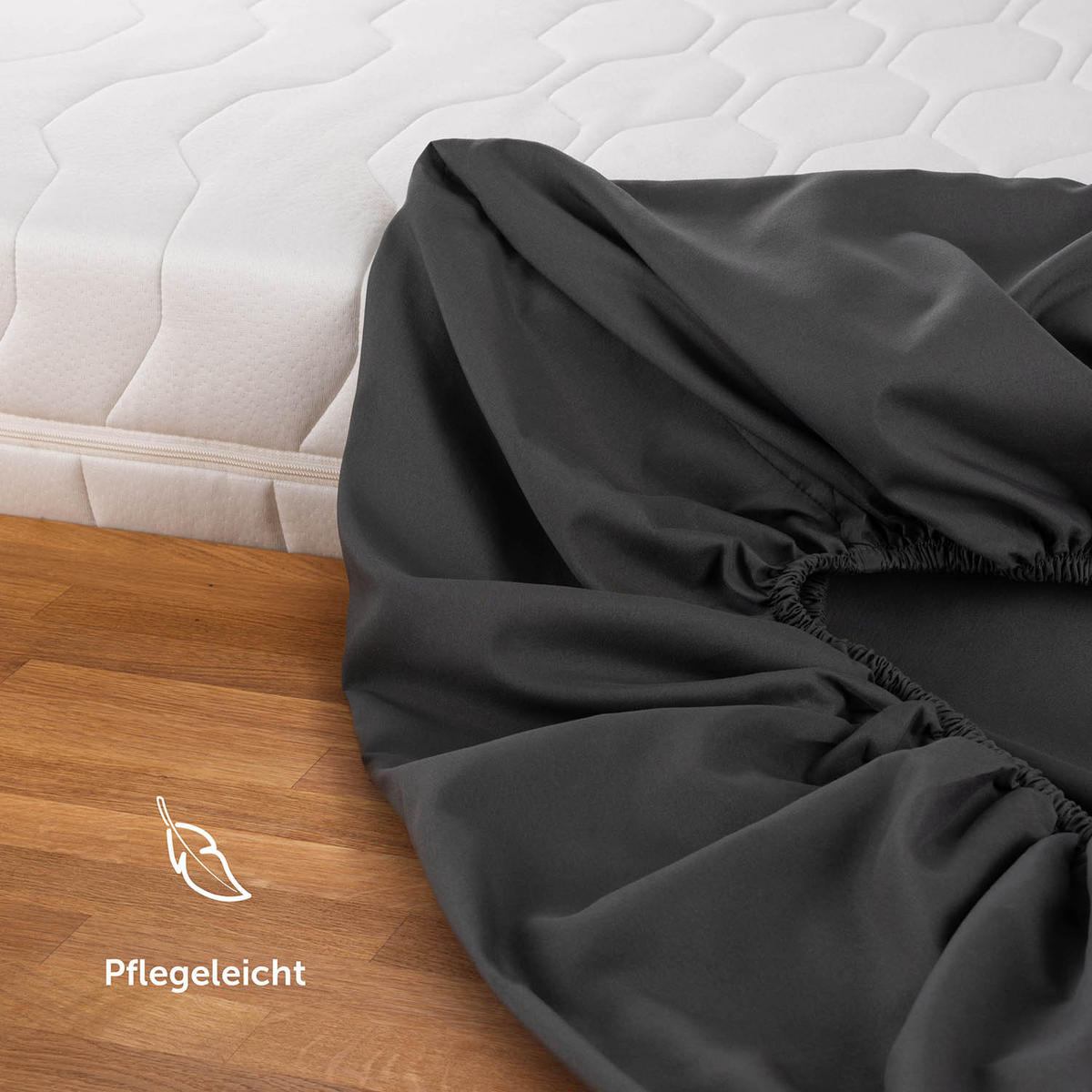 SPANNBETTLAKEN 140/200/30 cm Anthrazit - Anthrazit, Textil (140/200cm) - Blumtal