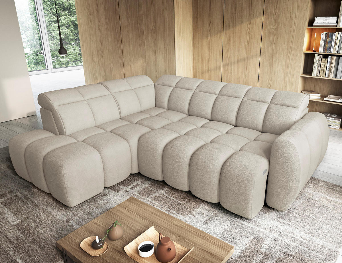 ECKSOFA Eagle L - Creme (Royal 18) - Creme, Holzwerkstoff (258/208cm) - Möblo