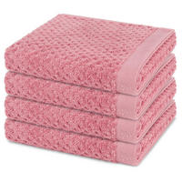 HANDTUCH Harmony 4er-Set - Rosa, Textil (50/100cm) - Ross
