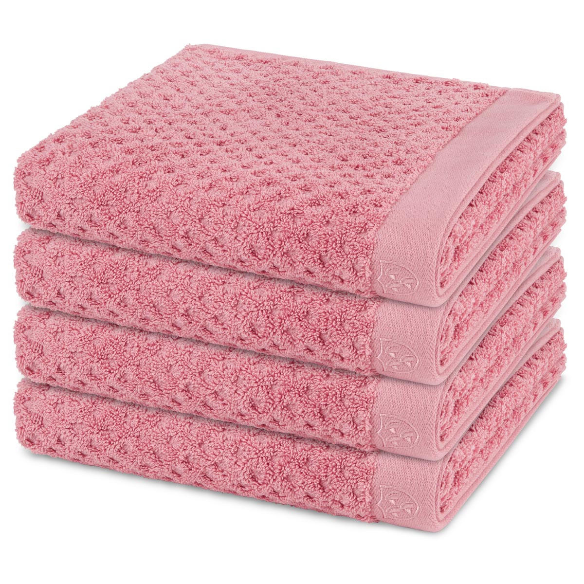 HANDTUCH Harmony 4er-Set - Rosa, Textil (50/100cm) - Ross
