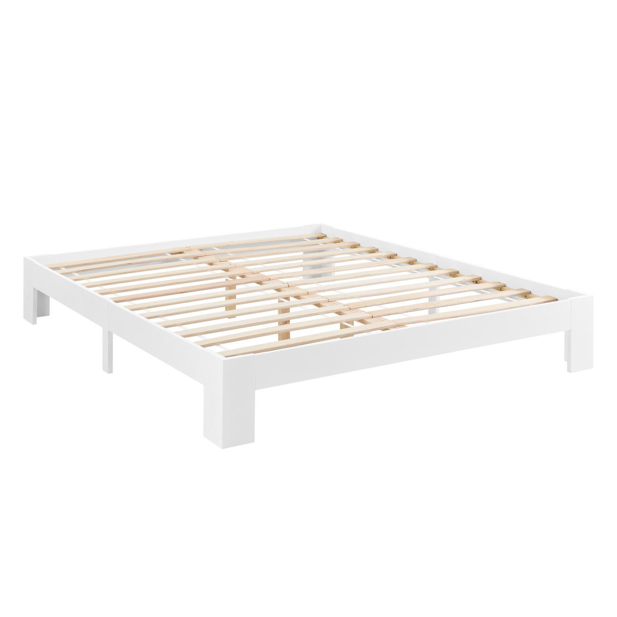HOLZBETT Raisio - Weiß, Holz (160/200cm) - [en.casa]