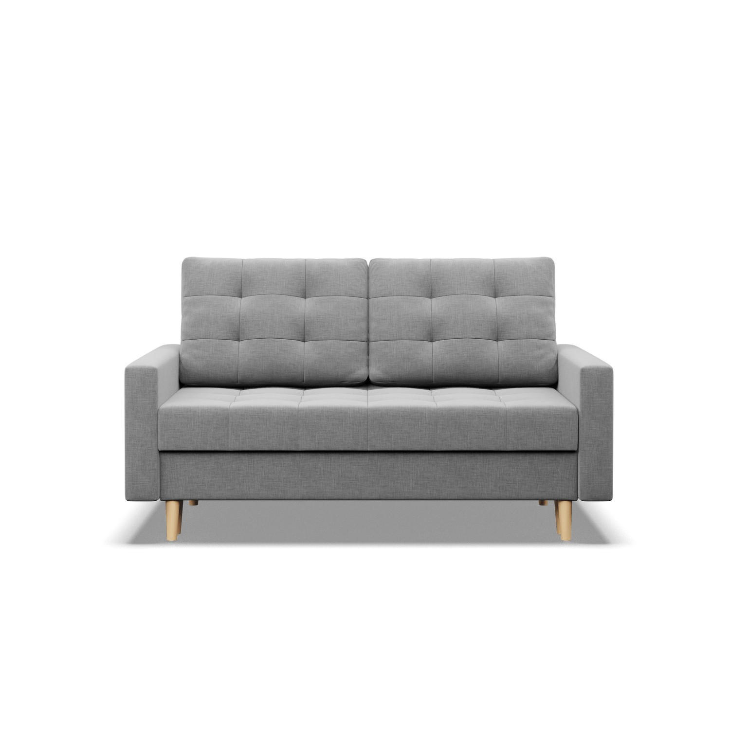 SOFA 2-SITZER MIT SCHLAFFUNKTIONELMA, Grau - Grau, Textil (152/88/92cm)