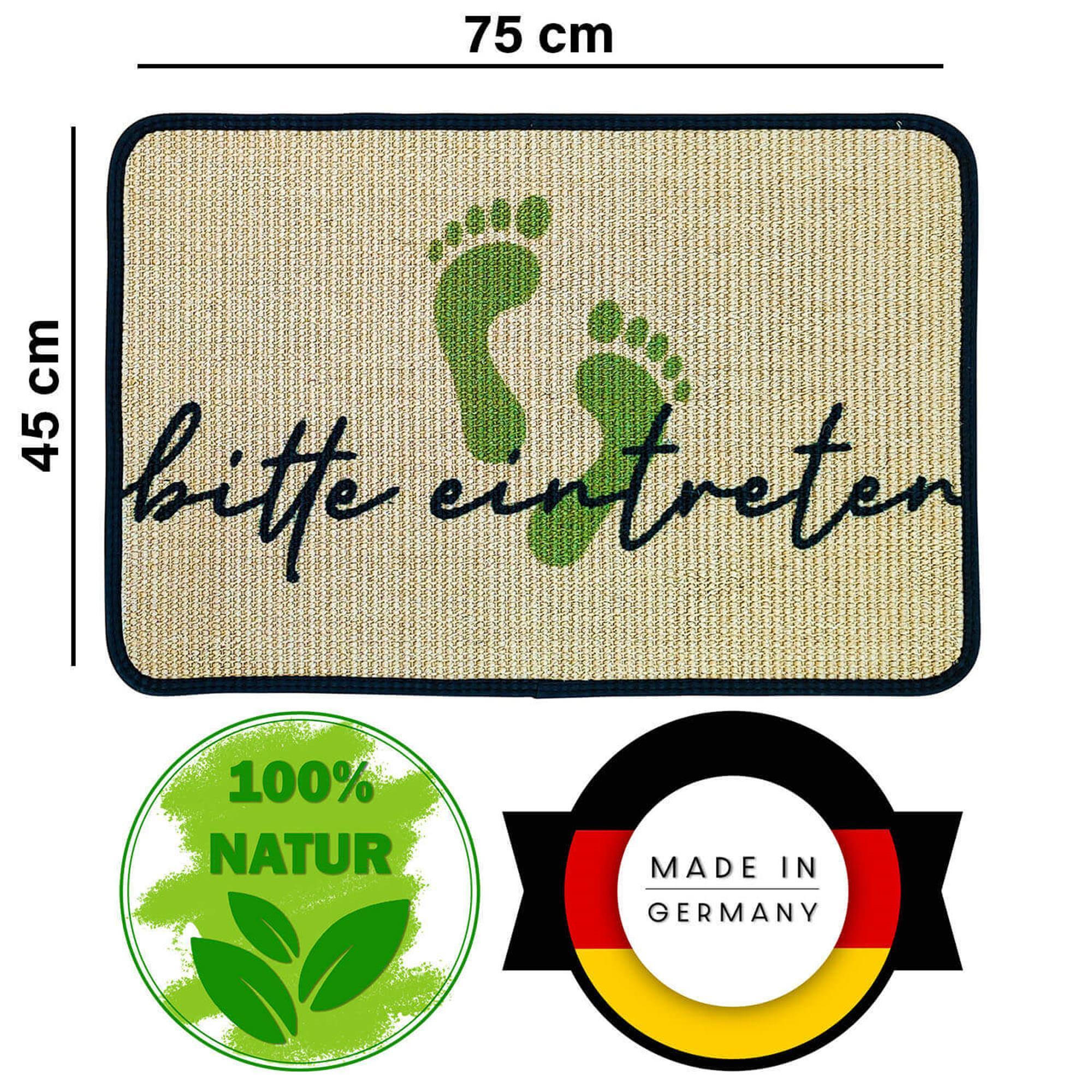 FUSSMATTE ECO-SISAL - Grün, Textil (45/75cm) - WohnDirect
