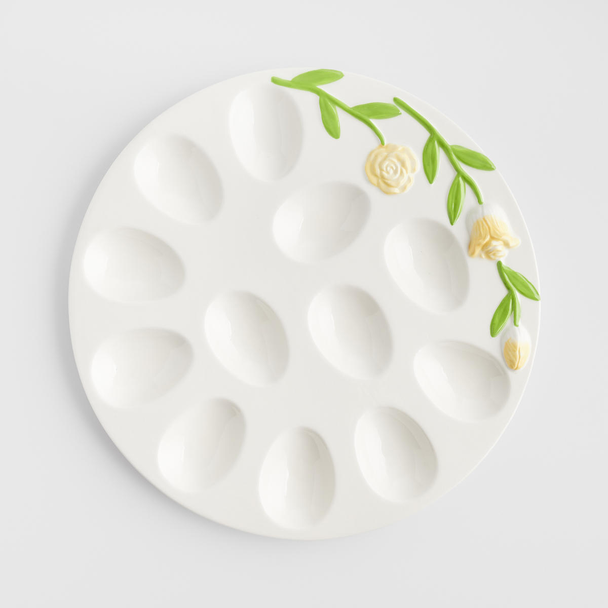 EIERPLATTE Tulipano - Weiß, Stein (31/3.5/31cm) - home&you