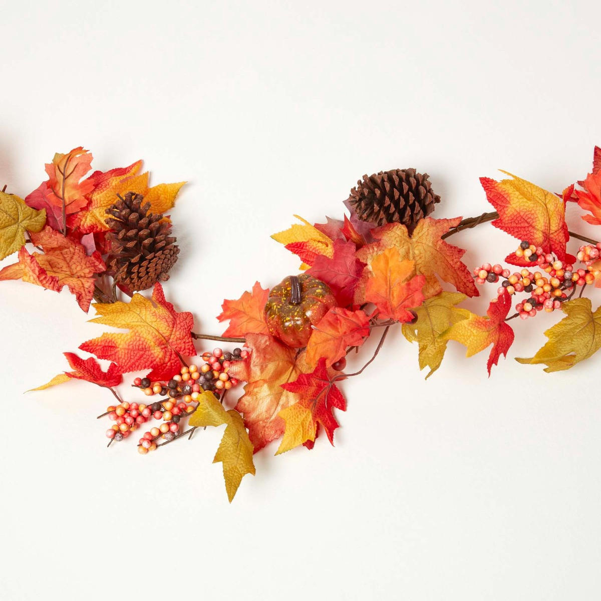 HERBST-GIRLANDE buntes Laub & Zapfen, 140 cm - Multicolor, Kunststoff (20/140/140cm) - Homescapes