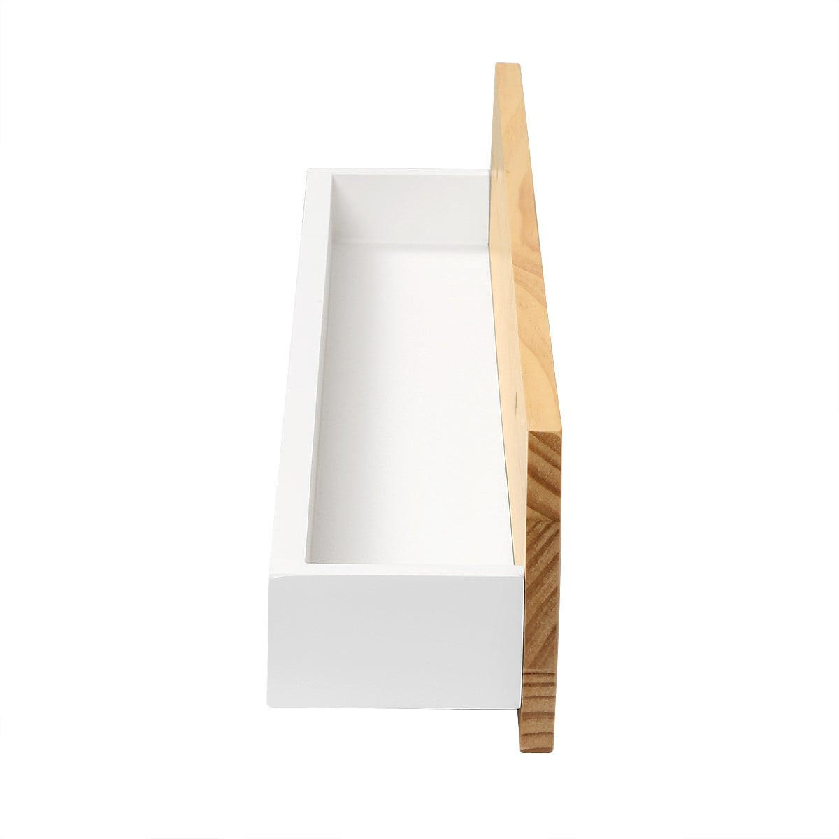 WANDREGAL in Weiß- und Holzoptik 10/12/60 cm - Weiß, Holzwerkstoff (10/12/15cm) - Calicosy