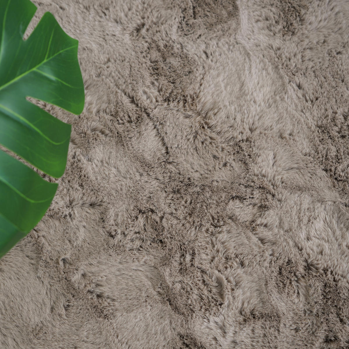 FELLTEPPICH CLOUD SUPER SOFT 200/200 cm Taupe - Taupe, Textil (200/200cm) - Consilio Concept