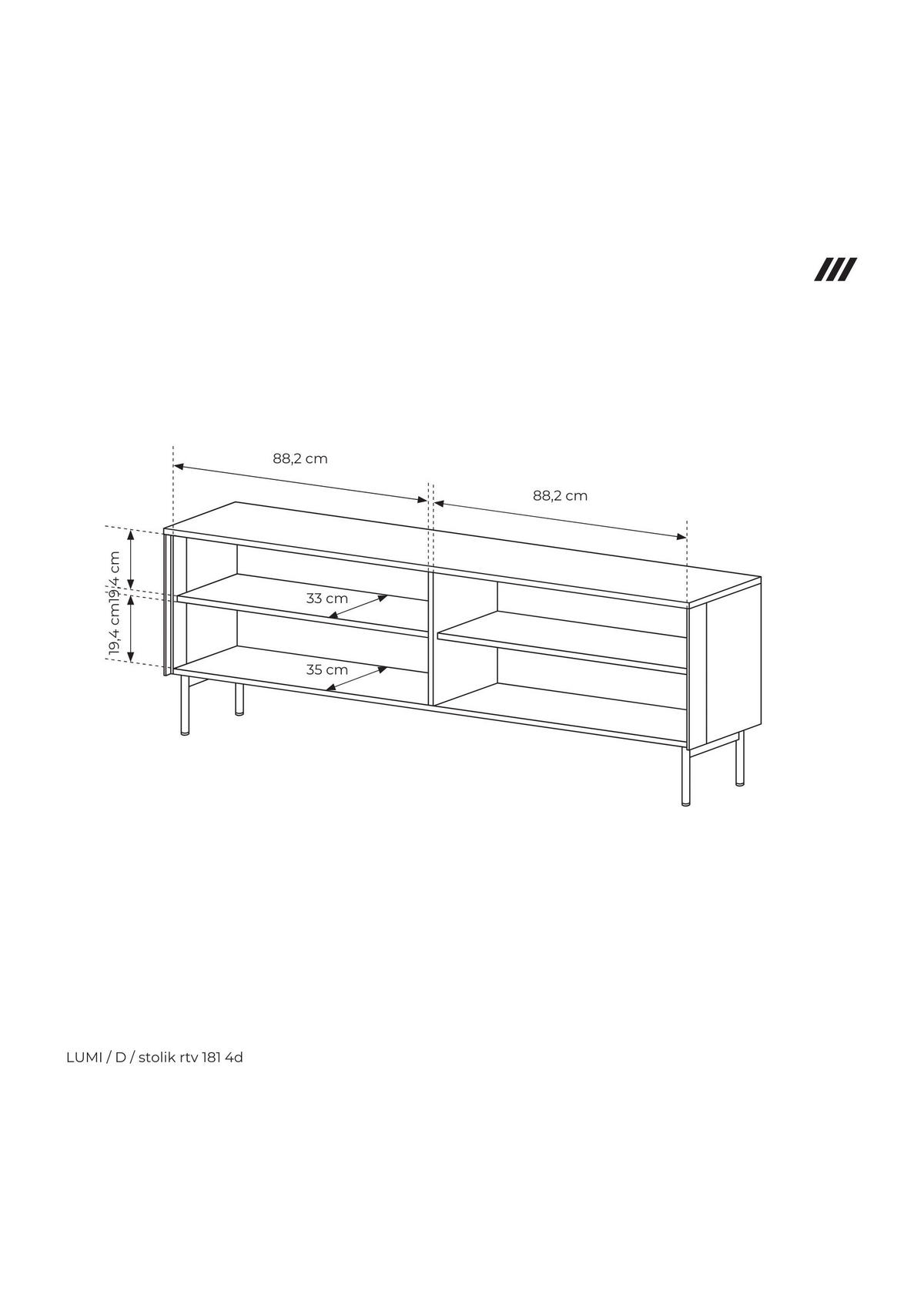 TV-SCHRANK, Dunin-Eiche, 181,3 x 61,6 x 39,3 cm - Schwarz/Braun, Holzwerkstoff/Metall (181.3/61.6/39.3cm) - 3XE LIVING