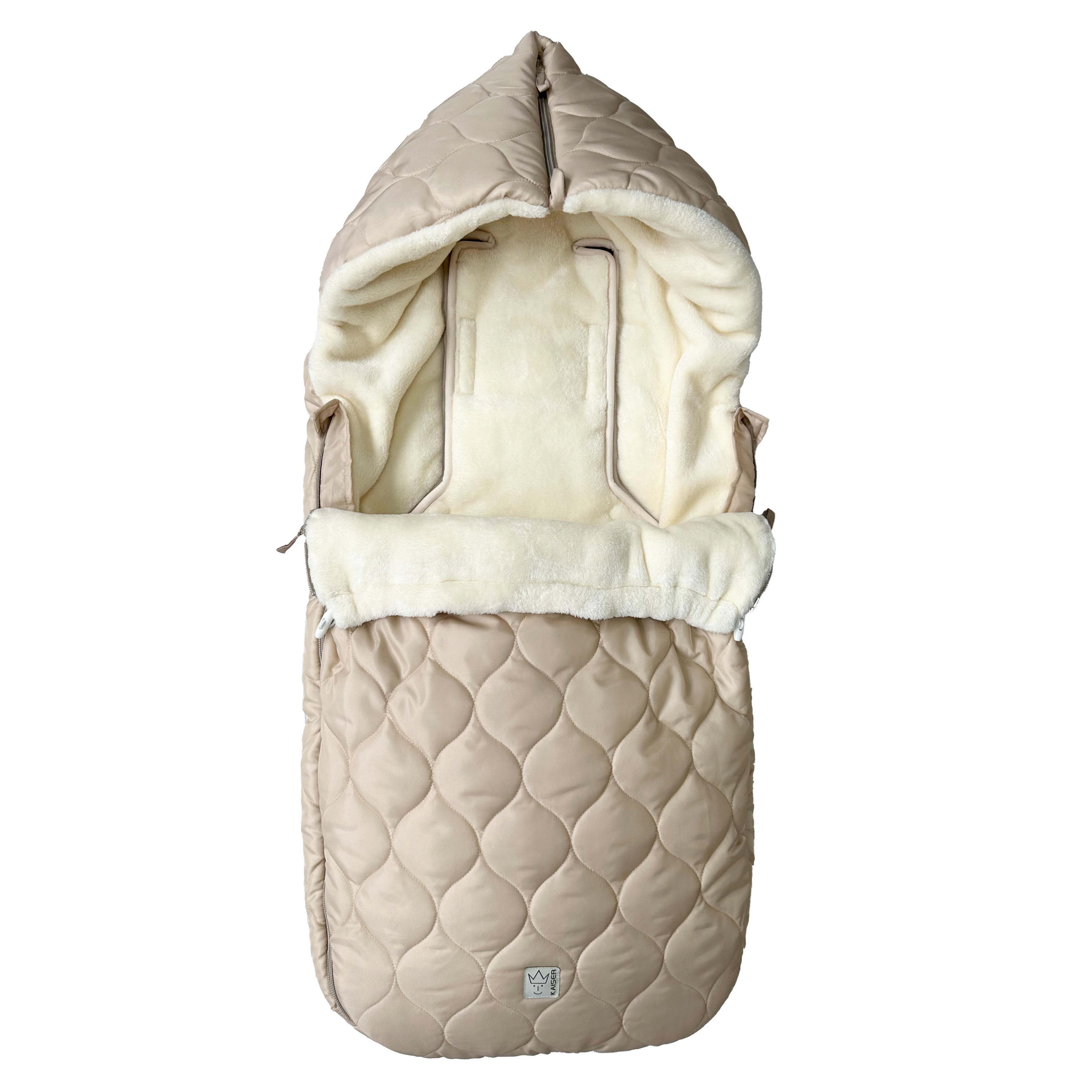 KINDERWAGEN-FUSSSACK Recy XL, sand/cream - Beige, Textil (44/7/95cm) - Kaiserbaby