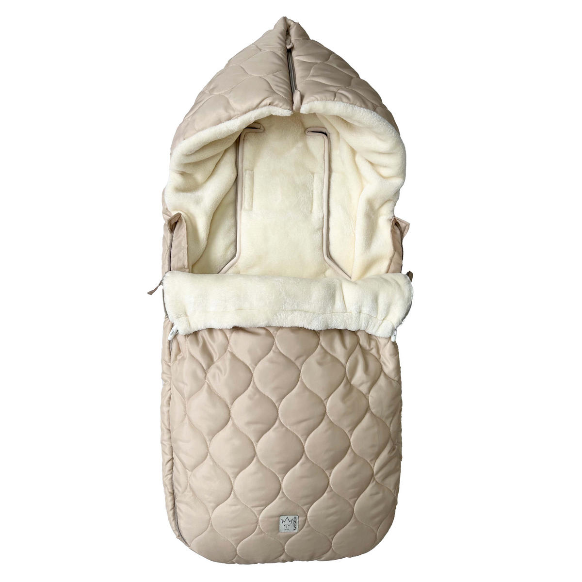 KINDERWAGEN-FUSSSACK Recy XL, sand/cream - Beige, Textil (44/7/95cm) - Kaiserbaby
