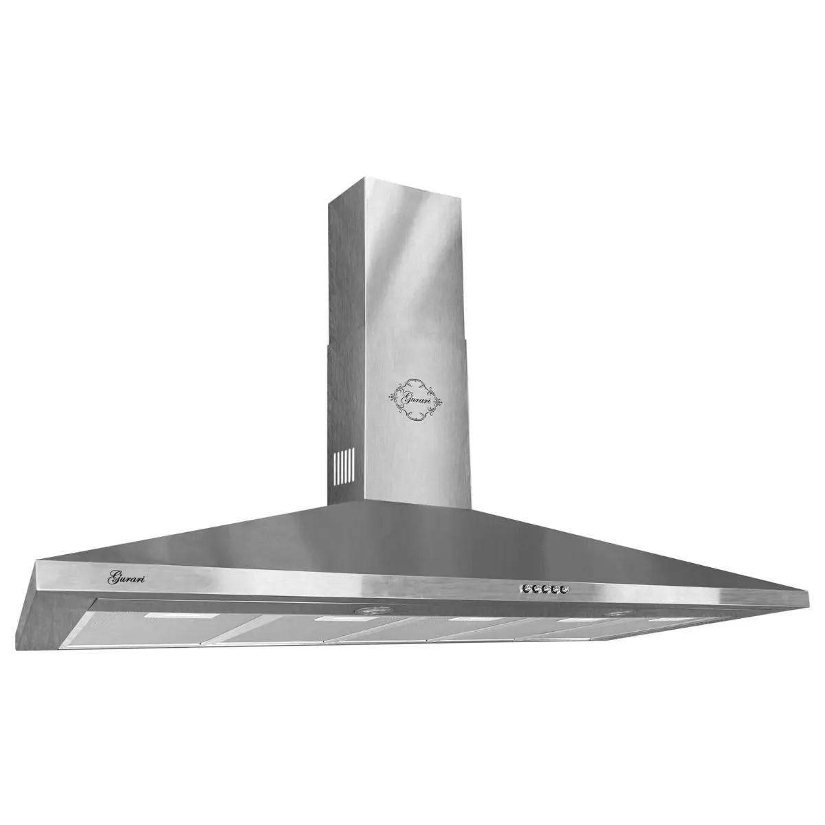 DUNSTABZUGSHAUBE GCH C 147 IS 120 N 120 cm Edelstahl - Silberfarben, Metall (120/87/47cm) - Gurari